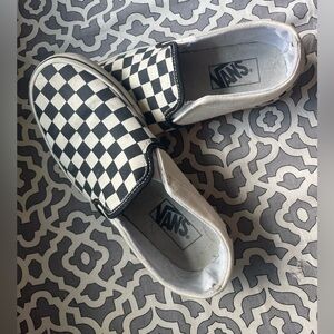 Vans slip on checkerboard sneakers